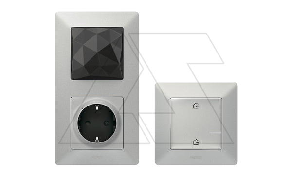 Купить Netatmo-Valena Life-Стартовый пакет. Шлюз WiFi + умная розетка 2P+E 16A 230V + главный беспр. выключатель Я дома/Я вне дома, алюминий фото
