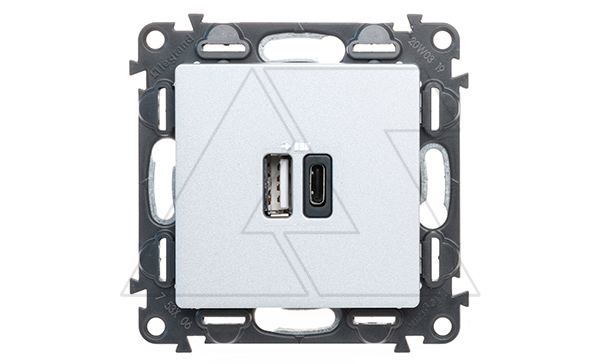 Купить Valena Life - Зарядное устройство 2xUSB Type A+C , 3000мА, алюминий (инд. упаковка) фото