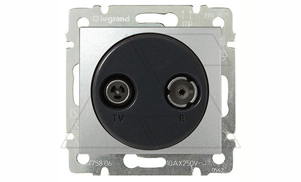 Купить Valena - Розетка TV-RD-концевая 862MHz, алюминий Legrand фото