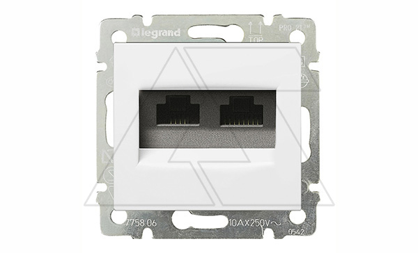 Купить Valena - Розетка 2хRJ-45 FTP CAT6 монтаж на винтах, белая фото