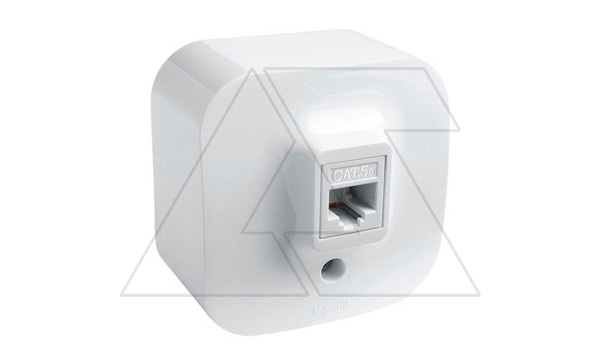 Купить Quteo - Розетка RJ-45 5E UTP, накладной монтаж, белая IEK фото