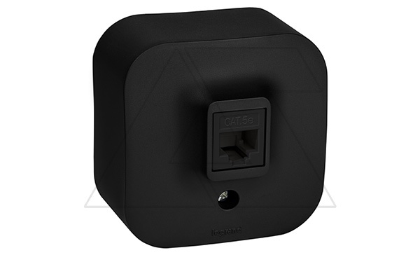 Купить Quteo - Розетка RJ-45 5E UTP, накладной монтаж, черный матовый IEK фото