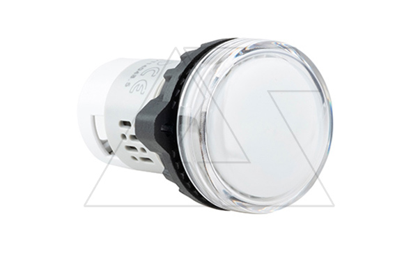 Купить Индикатор светодиодный моноблочный AD116-22DS/A01, белый, LED 24VAC/DC, фильтр 6V, IP65, 22mm фото
