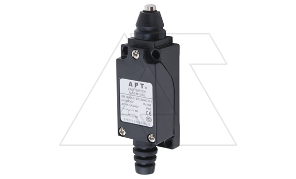 Купить Выключатель концевой ALS1-M, 1NO+1NC, 3A 240VAC/24VDC, металл. кнопочный плунжер, металл. корпус, IP65 фото