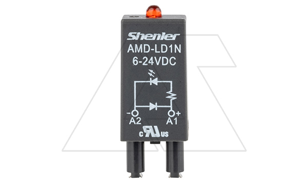 Купить Модуль AMD-LD1N, красный LED+диод, 6_24VDC, поляризация +А1/-А2, черный, для SRU, SKF14, SKC, SKB, STB, SRC*-E, SRB, GZT, GZM, GZS, GZMB, ES33 фото