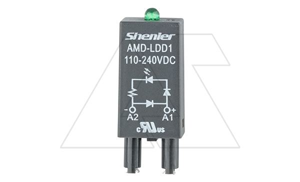 Купить Модуль AMD-LDD1, зеленый LED+диод, 110_240VDC, поляризация +А1/-А2, черный, для SRU, SKF14, SKC, SKB, STB, SRC*-E, SRB, GZT, GZM, GZS, GZMB, ES32 фото