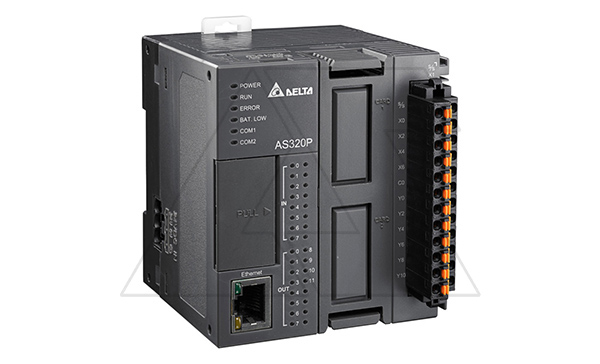 Купить Программируемый логический контроллер AS320P-B, 8DI, 12TO(PNP), 24VDC, 128K шагов, 2xRS485, USB, microSD, Ethernet фото