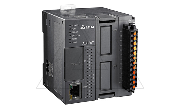 Купить Программируемый логический контроллер AS320T-B, 8DI, 12TO(NPN), 24VDC, 128K шагов, 2xRS485, USB, microSD, Ethernet фото