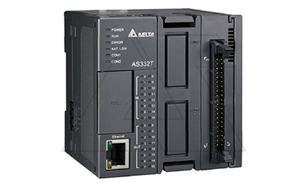 Купить Программируемый логический контроллер AS332T-A, 16DI, 16TO(NPN), 24VDC, 128K шагов, 2xRS485, USB, microSD, CANopen, Ethernet фото