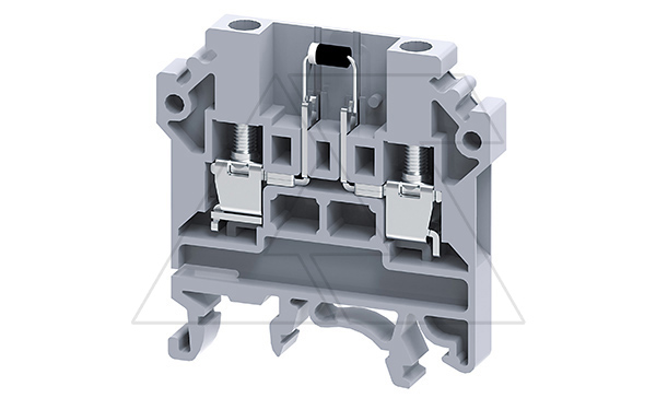 Купить Клемма с диодом CKT4UD2 /6x46,3mm, винтовая, 1N4007 (1000V, 1A), сх. R-L, 2 присоед., 4(max 6)mm2, 500V, серая фото