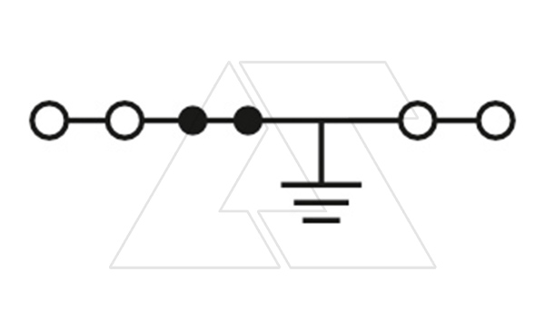 Купить Клемма защитного проводника CXG2.5/4 /5x74,7mm, пружинная, 4 присоед., 2,5(max 4)mm2, желто-зеленая фото