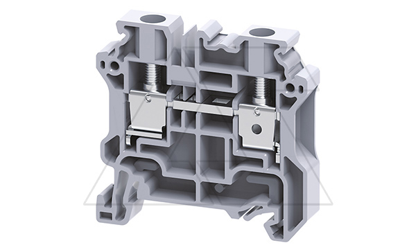 Купить Клемма проходная CY6 /8x50mm, винтовая, 2 присоед., 6(max 10)mm2, 41A, 1000V, серая фото