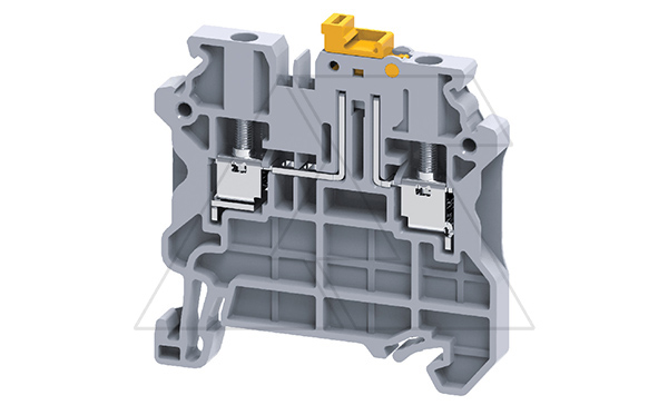 Купить Клемма с ножевым размыкателем CYK2.5 /5x50mm, винтовая, 2 присоед., 2,5(max 4)mm2, 20A, 500V, серая фото