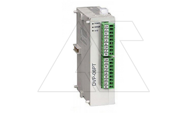 Купить Модуль измерения температуры DVP04PT-S, 6xPt100/Ni100/Pt1000/Ni1000, 14 бит (0.1°C), RS485 фото