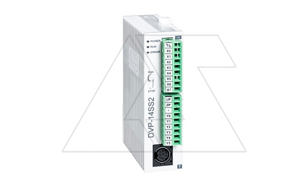 Купить Программируемый логический контроллер DVP14SS211R, 8DI, 6RO, 24VDC, 8K шагов, RS232, RS485 фото