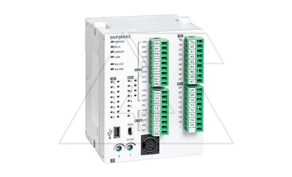 Купить Программируемый логический контроллер DVP20SX211R, 8DI, 6RO, 4AI, 2AO, 24VDC, 16K шагов, RS232, RS485, USB фото