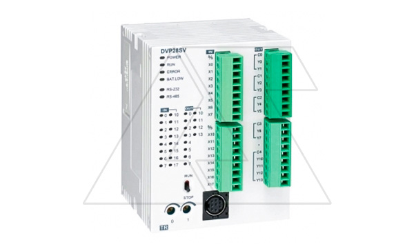 Купить Программируемый логический контроллер DVP28SV11T2, 16DI, 12TO(NPN), 24VDC, 30K шагов, RS232, RS485 фото