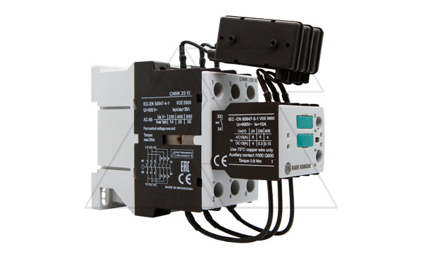 Купить Контактор CNNK 25E 10N 230V 50/60Hz, 3P, 36A, 25kVAr(400VAC по AC6-b), 230V50/60Hz, 1NO фото