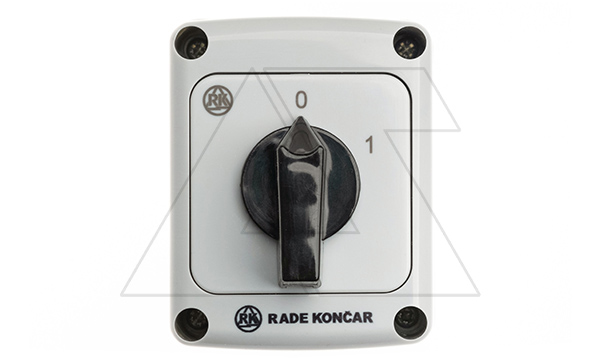 Купить Переключатель PNBS 16 10, 3P, 20A, тип 0-1, 7.5kW(400VAC по АС-23), черная рукоятка, в корпусе IP65 фото
