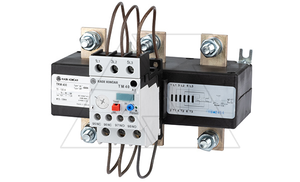 Купить Реле тепловой перегрузки TRM 400-100A, It=70_100A, 1NO+1NC, CLASS 10A, с трансформаторами тока, отдельный монтаж фото