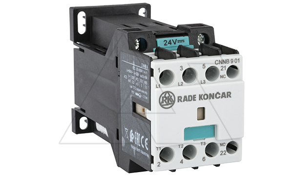Купить Контактор CNNB 9 01, 24VDC, 3P, 9A/(25A по AC-1), 4.5kW(400VAC), 1NC, Uk=24VDC фото
