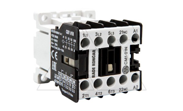 Купить Мини-контактор CM1 01N 220/230V 50Hz, 3P, 12A/(20A по AC-1), 5.5kW(400VAC), 220/230VAC, 1NC фото