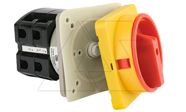 Купить Переключатель BS 40 10 LK (IP54), аварийный, 3P, 40A, тип 0-1, 18.5kW(400VAC по АС-23), на дверь, красная блокируемая в 0 рукоятка, фронт IP54 фото