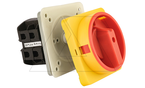 Купить Переключатель BS 32 92 LK (IP54), аварийный, 4P, 32A, тип 0-1, 15kW(400VAC по АС-23), на дверь, красная блокируемая в 0 рукоятка, фронт IP54 фото