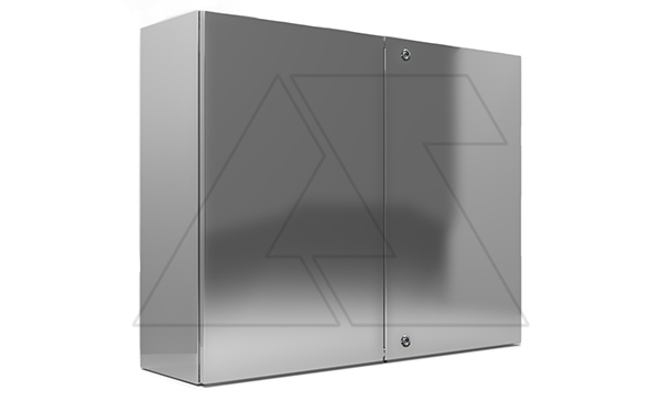 Купить Щит ECOR моноблочный 800x1200x300мм (ВxШxГ) из нерж. стали навесной с монт. панелью двудверный, 2 язычковых замка, дно глухое, IP55 фото