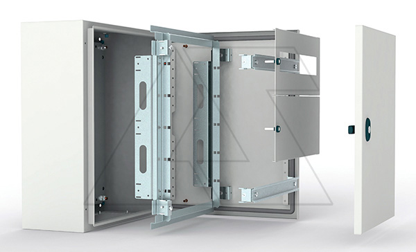 Купить Дверь внутренняя глухая для щита EC 1000x800 (ВxШ) с монт. компл., RAL7035 фото