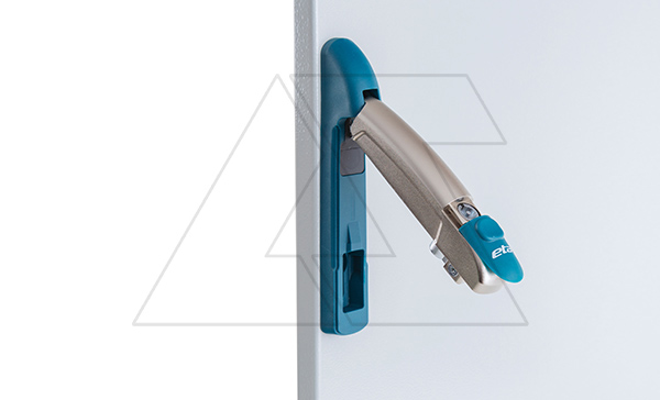 Купить Ручка с рычагом для стальных ENUX/EMOX с логотипом ETA, RAL5020 + e-coating