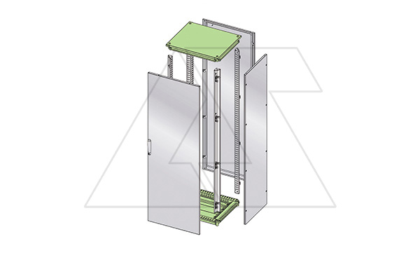 Купить Крыша + дно щита ENUX 600x500мм (ШxГ), RAL5020 фото