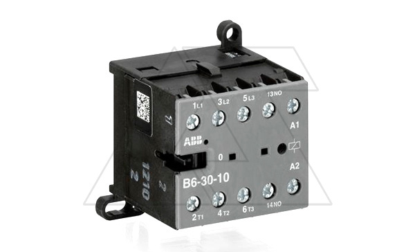 Купить Мини-контактор B6-30-10-01 24VAC, 3NO 9A(20A-AC1) 4kW, всп.контакт 1NO (4A-AC15) фото