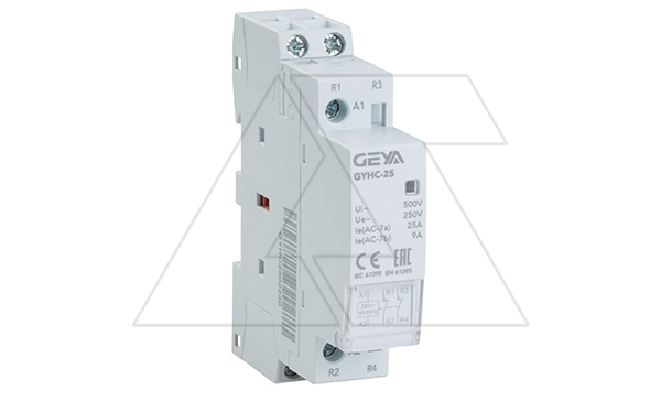 Купить Контактор модульный GYHC-2P, 25A, 2NC, 230VAC, 1M фото