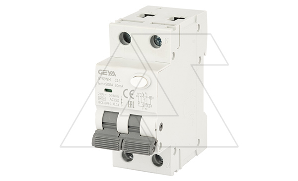 Купить Дифф. авт. выключатель GYR9NM-C16-30mA, 1P+N, 16A, хар-ка C, 6 kA, 30mA, тип AC, 2M фото