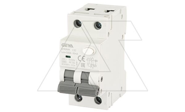 Купить Дифф. авт. выключатель GYR9NM-C32-30mA, 1P+N, 32A, хар-ка C, 6 kA, 30mA, тип AC, 2M фото