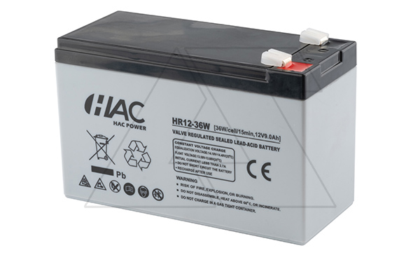Купить Батарея аккумуляторная HAC HR12-36W, F2, 12V/9Ah, 151х65х94(100) ДхШхВ, 2.5 кг, 8 лет фото