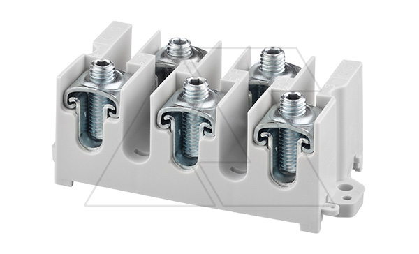 Купить Моноблок для пятижильного кабеля Morek MAB16x5 серый, 5P(3P+N+PE), 5x2,5_16mm² Cu, 5x124A, 690V фото