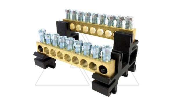 Купить Латунная шина с винтовыми зажимами Morek BB147 147x1,5_16mm², 63A, 690V фото