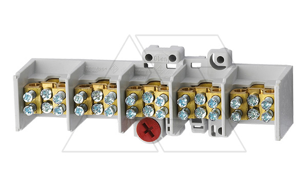 Купить Блок клемм разветвительных Morek MAF25 5P вх. 1x10_25mm², вых. 2x6_16mm², 80A, 400V фото