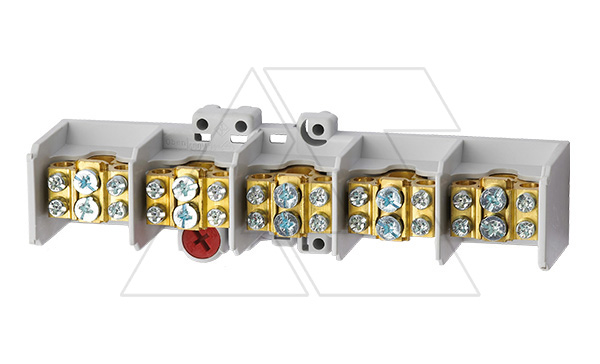 Купить Блок клемм разветвительных Morek MAF35 5P вх. 1x16_35mm², вых. 2x10_25mm², 100A, 400V фото