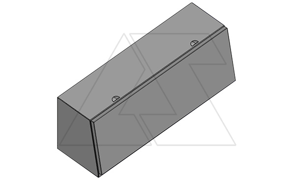 Купить Верxняя часть PEX пульта управления 460x600x400мм (ВxШxГ), передняя дверь, монтажная панель, из НЕРЖ. стали, IP55 фото