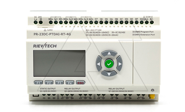 Купить Программируемый логический контроллер PR-23DC-PTDAI-RT-4G , 12_24VDC, 3xPt100, 10DI(6AI), 2TO, 8RO, RTC, SD, RS485, Ethernet, 2G/4G/GSM, ЖКИ фото