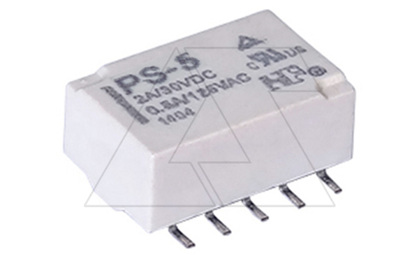 Купить Реле PS-5, 2CO, 2A(30VDC)/0.5A(125VAC), AgPd/Au, 5VDC, SMD, для печатных плат, растр 2.54mm, IP67 фото