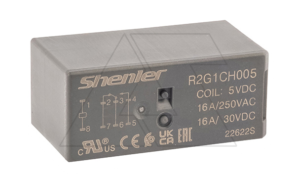 Купить Реле R2G1CH005, 1CO, 16A(250VAC/30VDC), 5VDC, растр. 5mm, IP50 фото