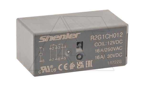 Купить Реле R2G1CH012, 1CO, 16A(250VAC/30VDC), 12VDC, растр. 5mm, IP50 фото