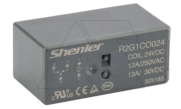 Купить Реле R2G1CO024, 1CO, 12A(250VAC/30VDC), 24VDC, растр. 3,5mm, IP50 фото
