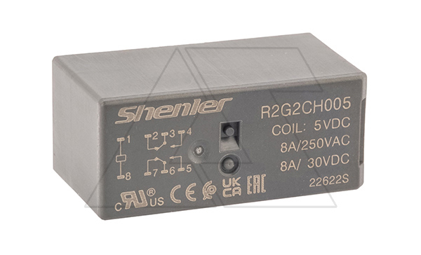 Купить Реле R2G2CH005, 2CO, 8A(250VAC/30VDC), 5VDC, растр. 5mm, IP50 фото