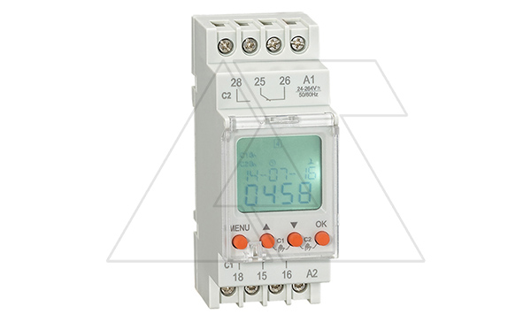 Купить Цифровой таймер RD-TPA2, 2CO, 16A(250VAC), 24_264VAC/DC, астрономическая годовая программа, русское меню, LCD, 2M фото
