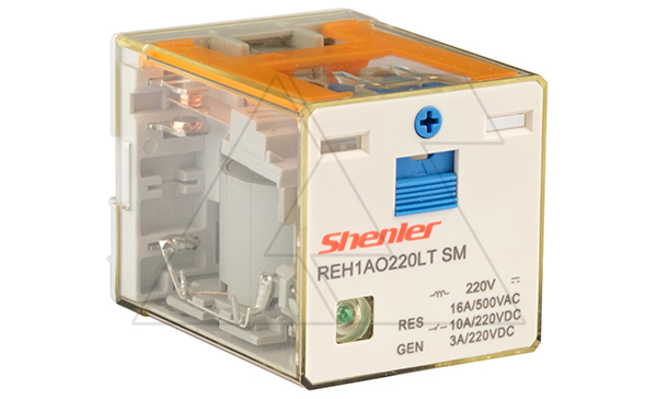 Купить Реле REH1AO220LTSM, 1NO, 16A(400VAC)/ 10A(220VDC), 220VDC(0,65Un) RZA, мех. инд., тест-кнопка, LED, магнит фото